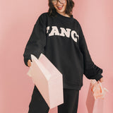 Fancy Oversized Fleece Mockneck - Charcoal Gray