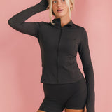 Fancy FitFlow Double Lined Shorts - Charcoal Gray/Blush Pink