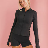 Fancy FitFlow Double Lined Shorts - Charcoal Gray/Blush Pink