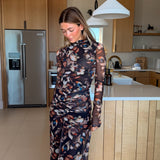 Joslyn Maxi Dress - Brown/Black