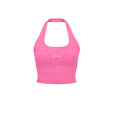Halter Tank - Pink/Polka Dot