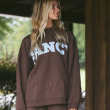 Fancy Oversized Fleece Mockneck - Chocolate (PREORDER 3 WEEKS)