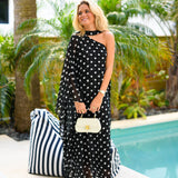 Ruby Polka Dot Maxi Dress- Black/White