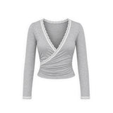 Long Sleeve Wrap Top