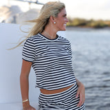 Striped Short Sleeve Top
