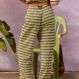 Essential Striped Comfort Pants - Palm