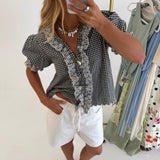 Hailie Drawstring Denim Shorts - White
