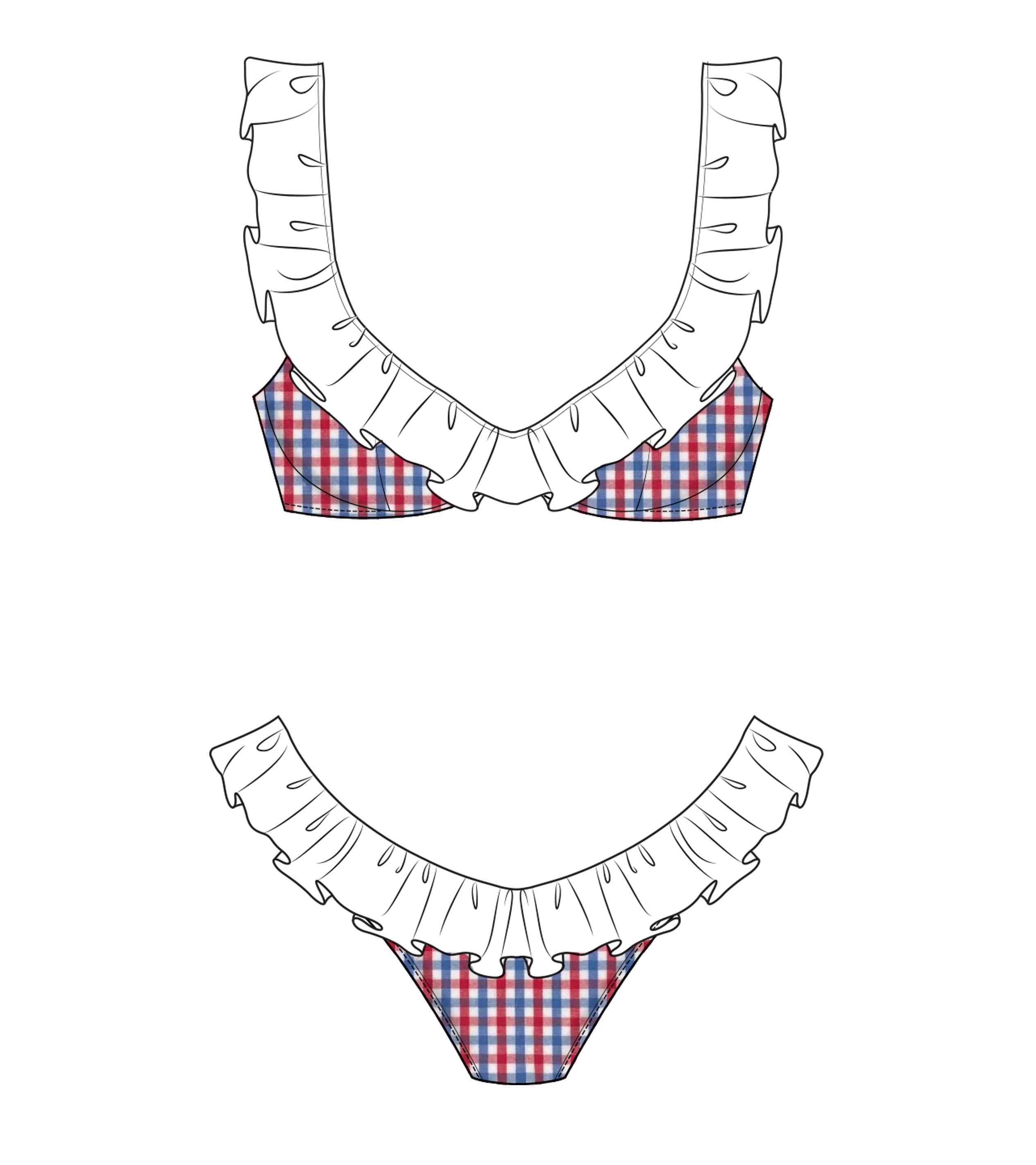 Fancy Ruffle Bikini Set
