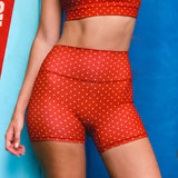 Flexion Shorts - Red and White Polka Dots