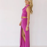 Dani Halter Cowl Set - Violet