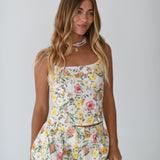 Gabi Bubble Hem Shorts - Floral Print