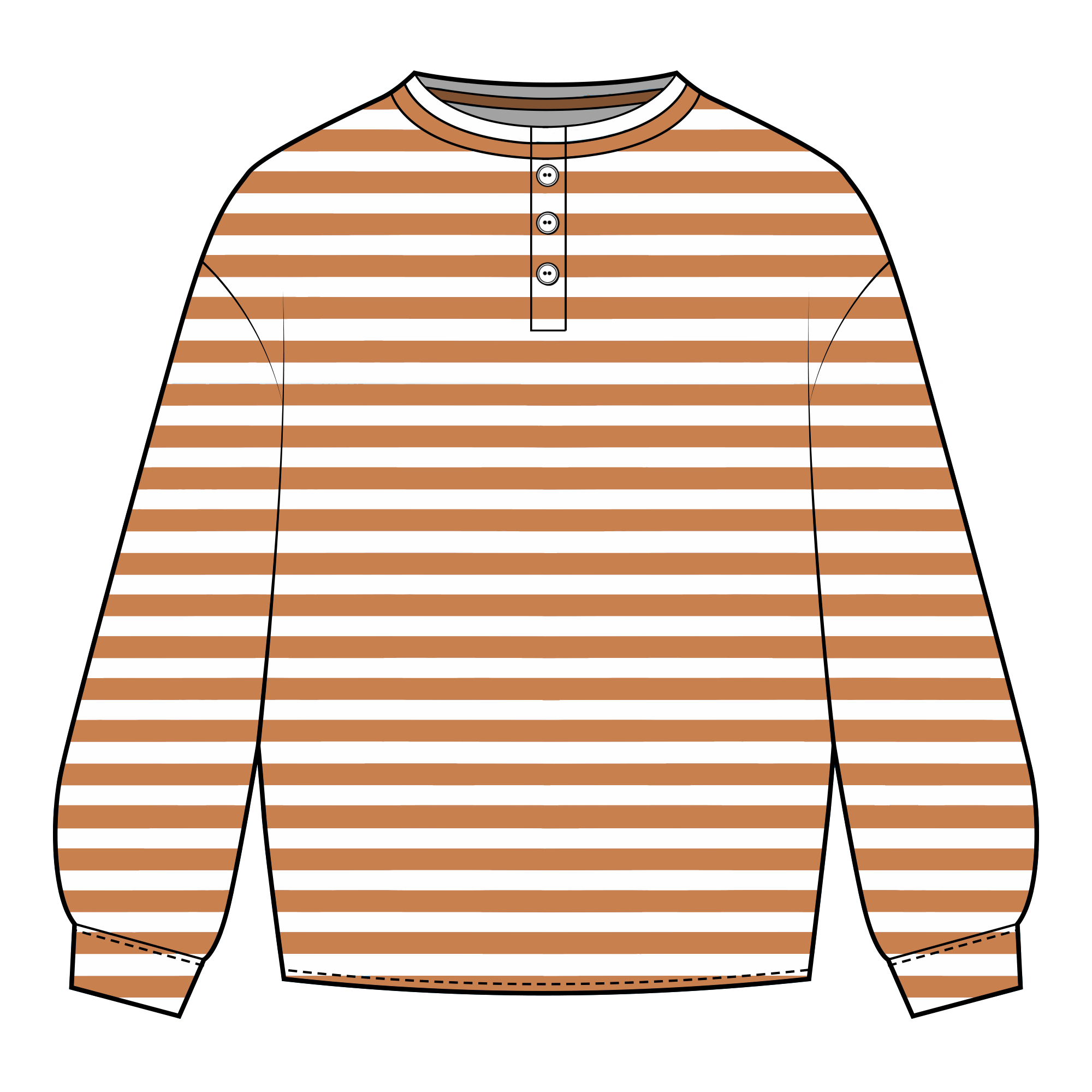 Fancy Striped Buttoned Long Sleeve
