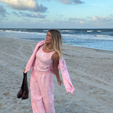 Fancy Fleece Lined Sweatpants - Pink Camo