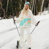 Fancy Fleece Wide Leg Sweatpants - Snow White