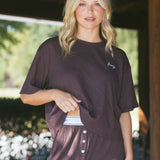 Fancy Waffle Short Sleeve - Chocolate