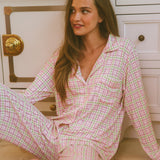 Pajama Set - Garden Pink and Green Plaid