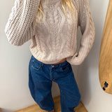 Maggie Cable Knit Sweater - Neutral
