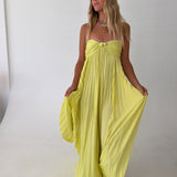 Presley Strapless Maxi Dress - Lemon Lime