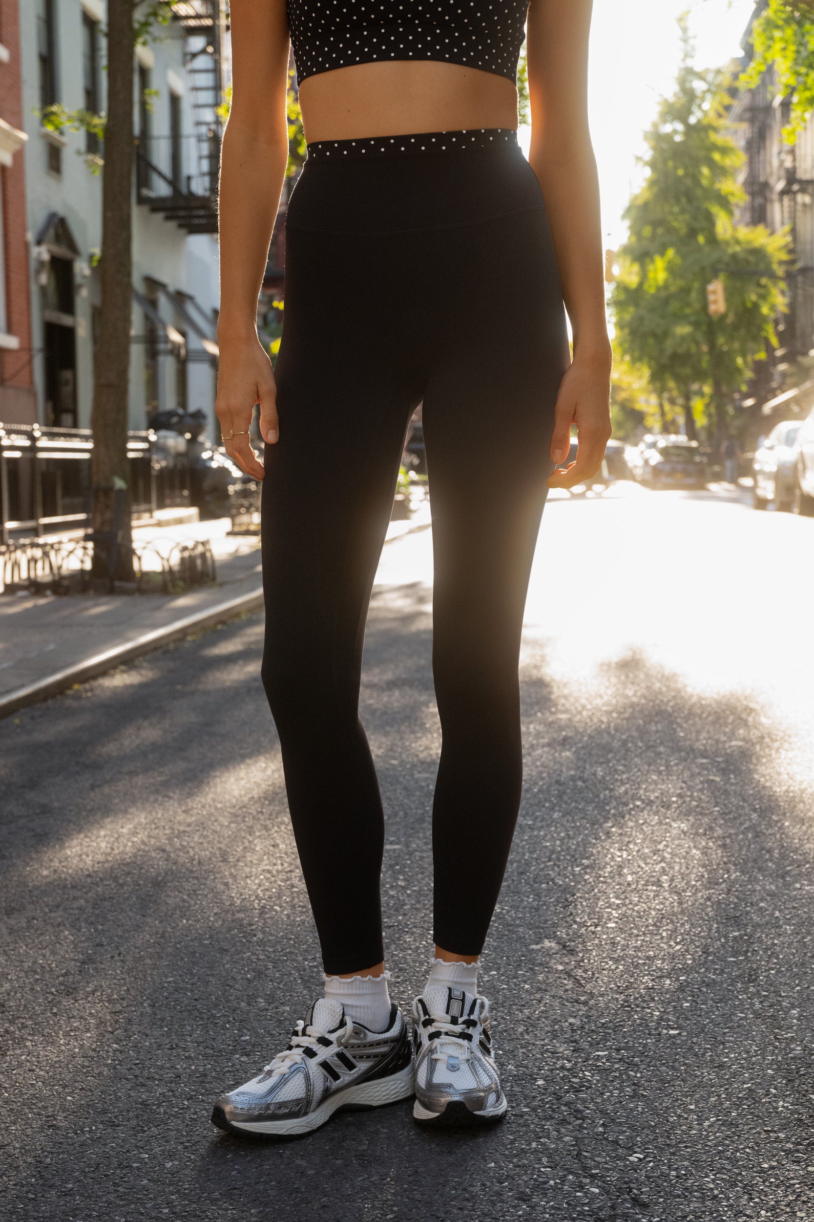 Double Layer Leggings - Black