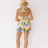 Sylvia Cropped Top Short Set - Multi
