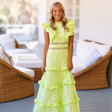 Jami Lace Midi Dress - Lime Green