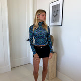 Tori Mesh Long Sleeve Top - Alpine