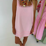 Valorie Swing Mini Dress - Baby Pink