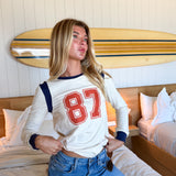 87 Varsity Long Sleeve Top - Ivory