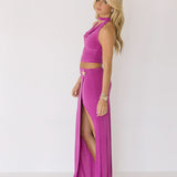 Dani Halter Cowl Set - Violet