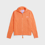 Double-Zip Knit Jacket - Miami Mango