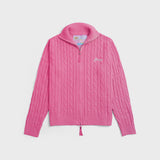 Double-Zip Knit Jacket - South Beach Pink
