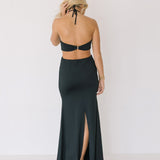 Emmi Halter Neck hollow Dress - Black