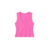 COTTON STRETCH V-NECK TANK