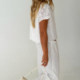 Cece Drawstring Pants - White
