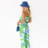 Sylvia Floral Print Pants - Green/White/Blue