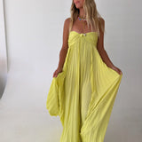 Presley Strapless Maxi Dress - Lemon Lime
