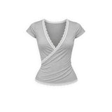 Short Sleeve Wrap Top