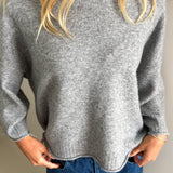 Olivia Sweater Top - Grey