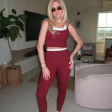 Fancy FitFlow Double Lined Leggings - Rich Burgundy