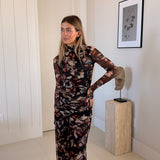 Joslyn Maxi Dress - Brown/Black