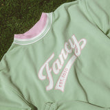 Oversized Terry Varsity Mockneck - Dewy Mint
