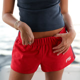 Terry Striped Varsity Comfort Shorts