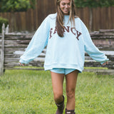 Fancy Oversized Fleece Mockneck - Glacier
