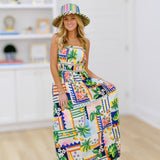 Isla Printed Midi Dress - Multi