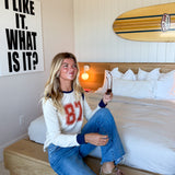 87 Varsity Long Sleeve Top - Ivory