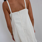 Heather Metallic Embellished A-line Mini Dress - Cream