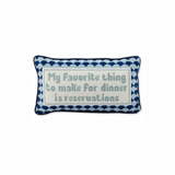 Reservations Needlepoint Pillow