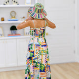 Isla Printed Midi Dress - Multi