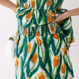 Cathy Frill Top and Skirt Set - Green Tulip