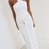 Willa Drape Maxi Dress - White